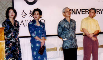 Introducing Mr Yamada's family at Nikko Hotel. From left: Sae, Mdm Kimiko, Shihan, Atsushi.