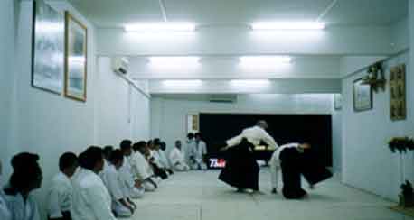 Academy Aikido Jyuku Dojo in Desa Hartamas, declared open by the third Doshu in September 2001.