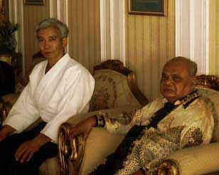 Y.A.B Tun Dr Ghabar Baba,the Honorary President of Academy Aikido Jyuku with Doshu.